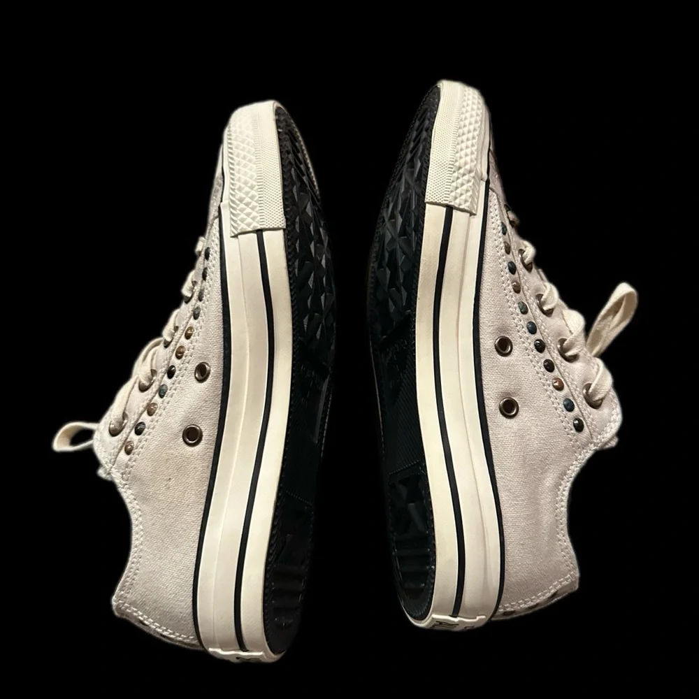 Converse All Star Stud Parchment/Egret Sneakers Low-Top‎ Shoes - Picture 8 of 10